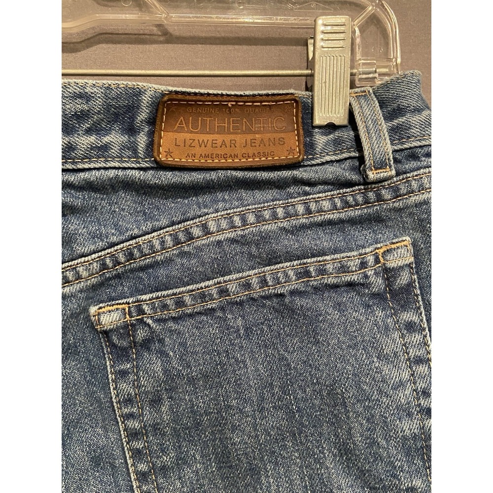 Liz Claiborne Lizwear Jeans Womens 8 Regular Blue Slim Fit High Rise Vintage - Picture 3 of 8